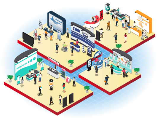 LLX Marketplace exhibitions illustration